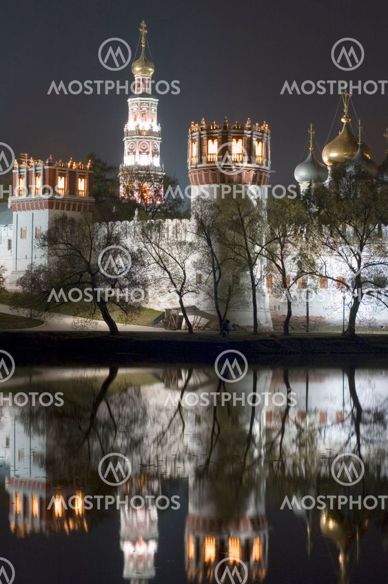monastery in the night