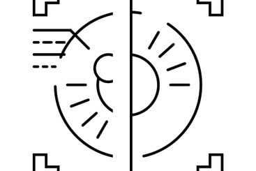 iris scan biometric line icon vector illustration