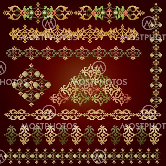 vintage border brown