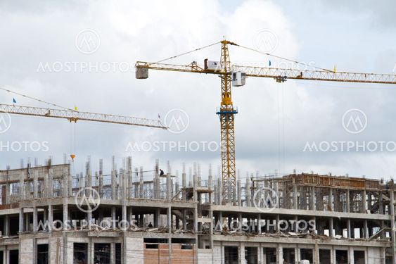 Cranes on construction site