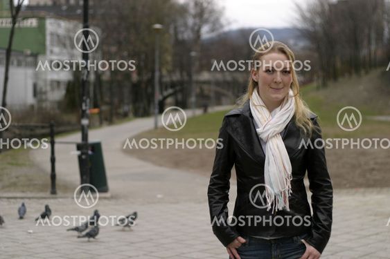 Young Woman in Park