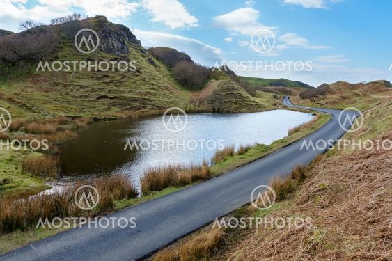 Fairy Glen valley, Isle of Skye, Scotland.