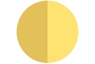 Minimalistic Yellow Circle with Two-Tone Colour Scheme