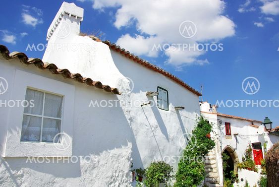 Old street of Castelo de Vide village,Portugal.