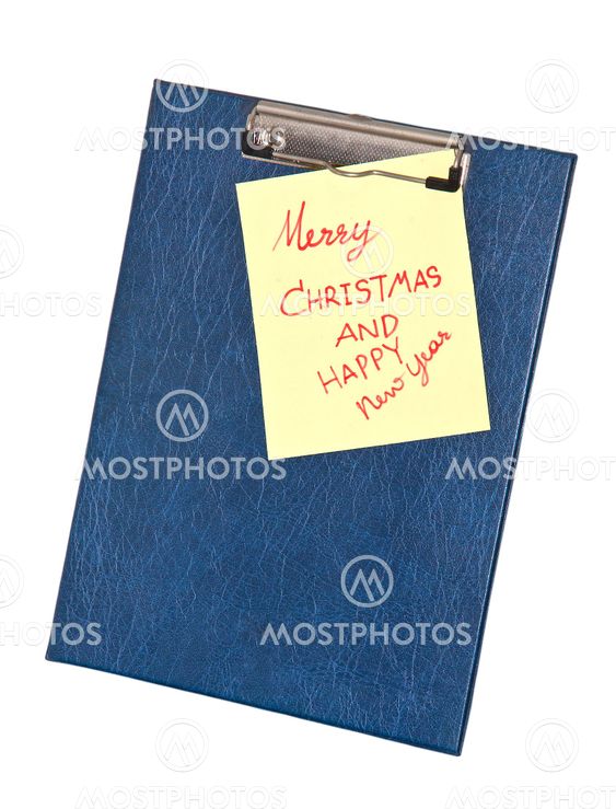 Notebook paper on a clip board.