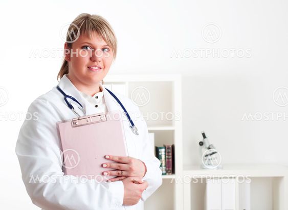 portrait of a young woman doctor