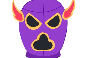 tradition mexican luchador mask cartoon vector illustration