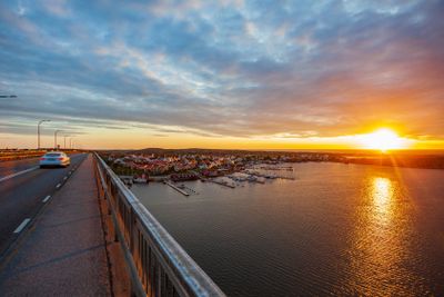 Small coastal village in Scandinavia during summer