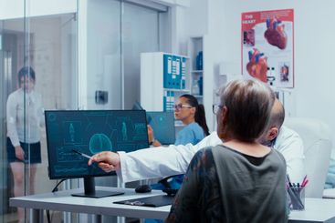 Presenting futuristic medical brain scan