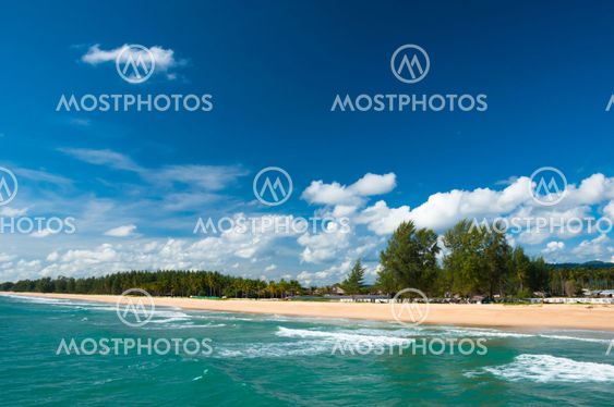 sand beach and blue sky