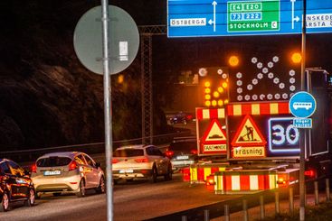 Vägarbete med fräsning