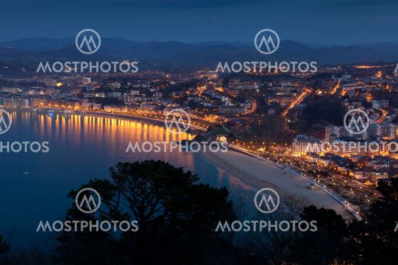 Panoramic of San Sebastian, Gipuzkoa, Spain