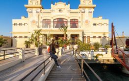 Palermo, Italy - March 23, 2019: Alle Terazze restaurant...
