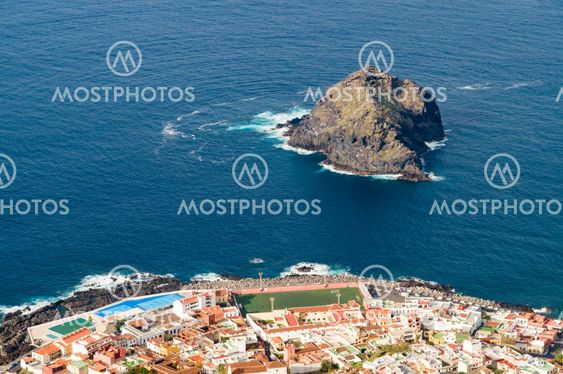 Aerial view of Garachico town, Tenerife