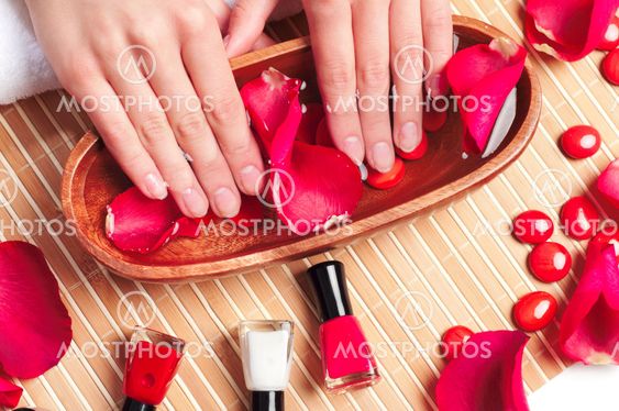 Hands Spa. Manicure concept