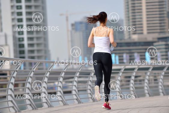 woman jogging at morning