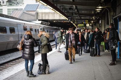 Resenärer på Stockholm C