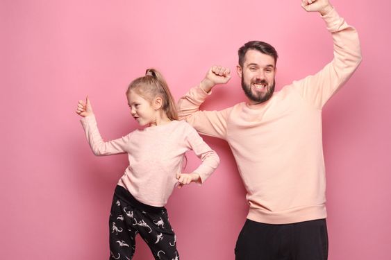 Young father with his baby daughter