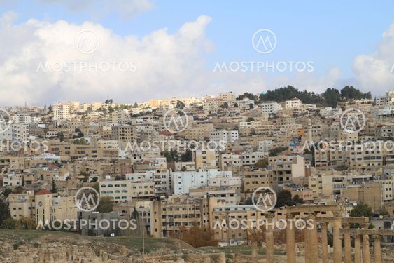 Landscape view from Jarash, Jordan