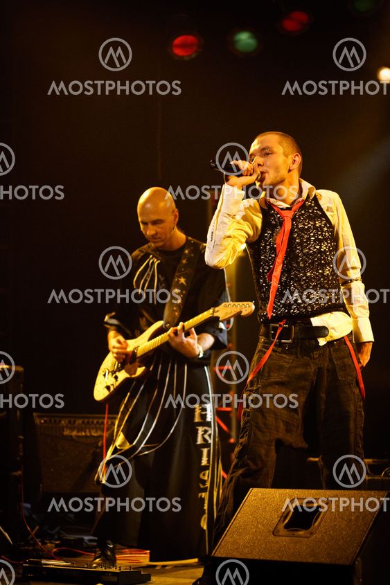 MOSCOW - MARCH 9: Razoom band performs at OTV2 live show on March 9, 2009 in Moscow, Russia