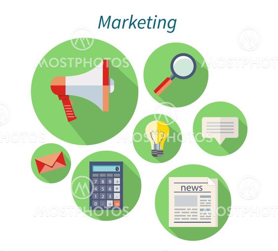 Marketing Concept Flat Design Icon