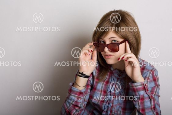 Attractive girl in sunglasses