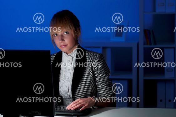 office work at night