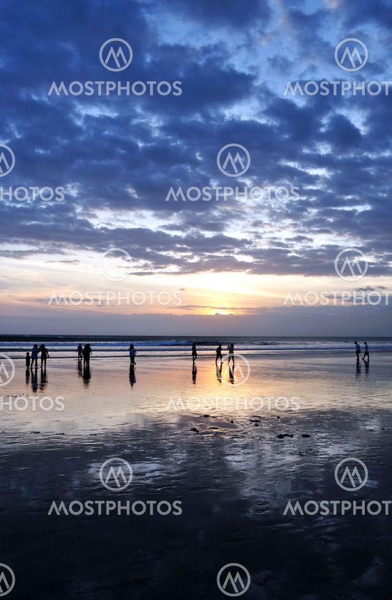 Bali beach at sunset