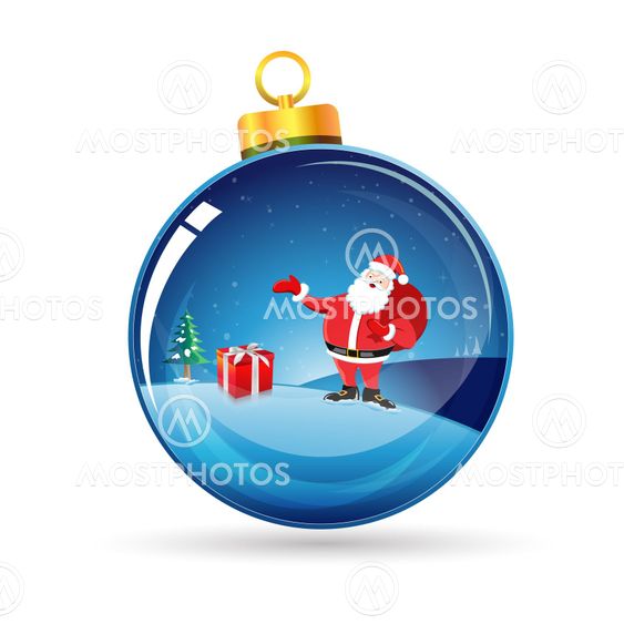 Merry christmas card med santa