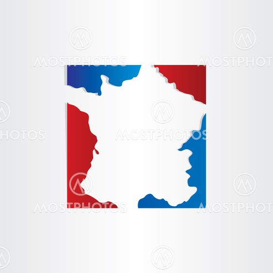 france map red blue design background