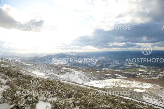 snow and valley