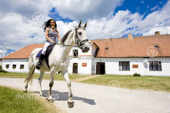 equestrian on horseback