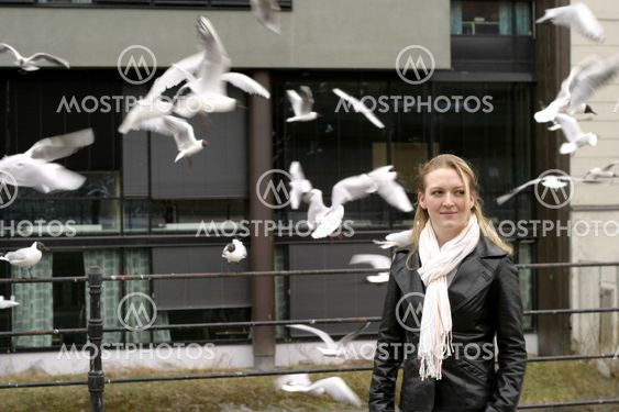 Woman with Birds