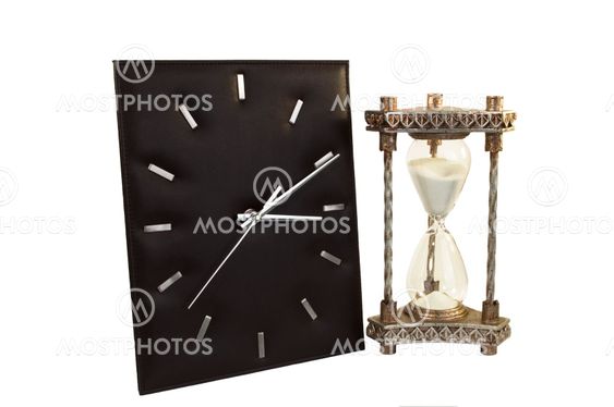 Clock and Hour Glass