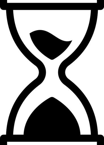 Hourglass measuring the passage of time, with sand...