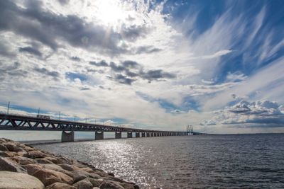 Oresund Bridge,oresunds bron, bridge on the sea...