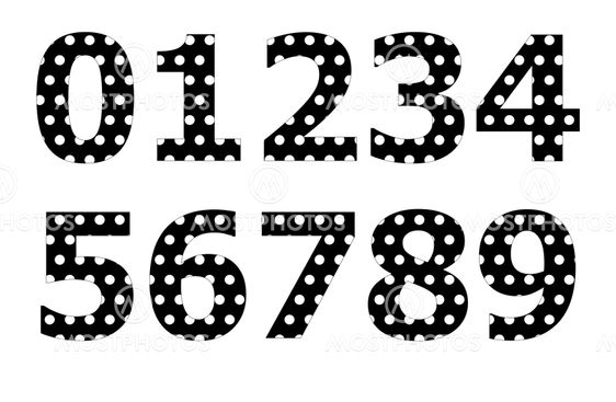Polka dot pattern on english character
