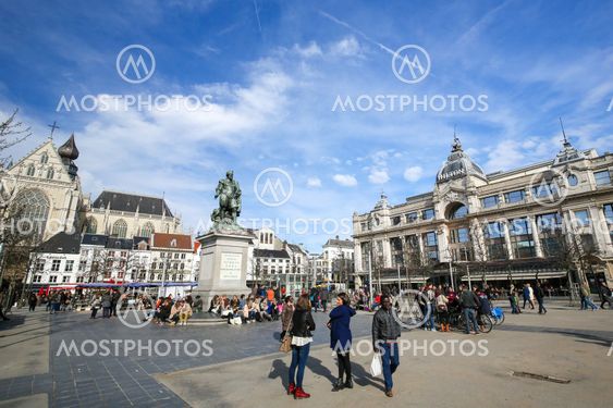 Groenplaats in Antwerp, Belgium