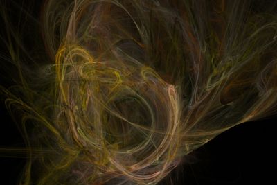 Abstract colorful yellow golden fractal on black...