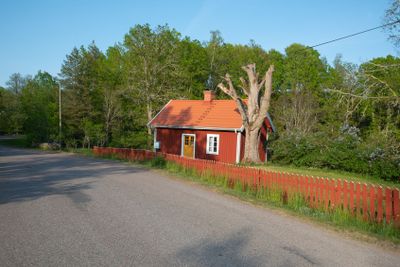 Red wooden house in  Sweden
