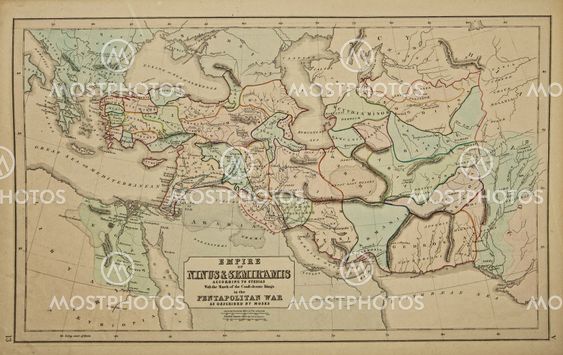 Ancient map of the world . Published by George Philip and son at London 1857 and are not subject to copyright.