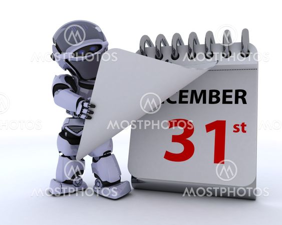 robot with a calender
