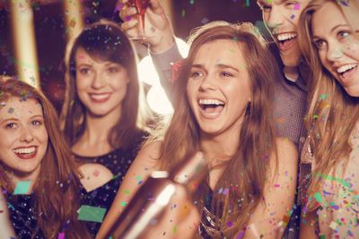 Composite image of flying colours