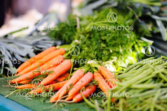 Fresh healthy bio carrots
