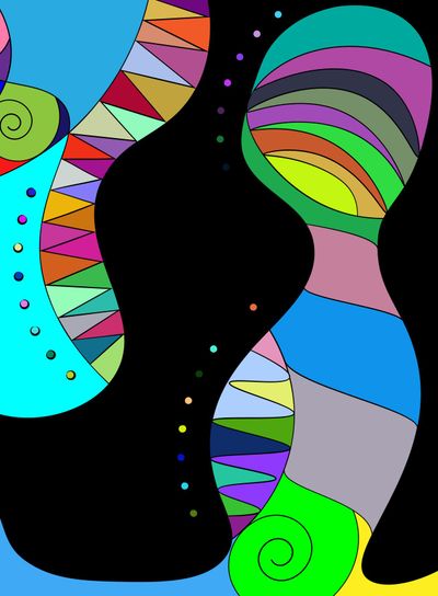 abstract background image of the colored bubbles