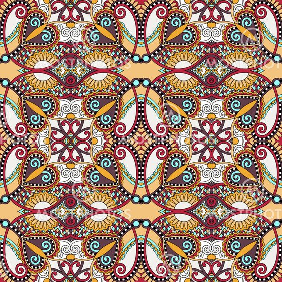 seamless geometry vintage pattern, ethnic style ornamental background, ornate floral decor for fabric design, endless texture