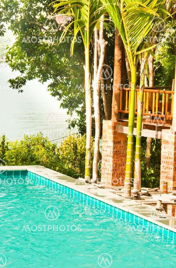 Corner of the pool.