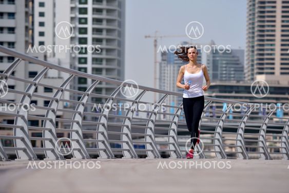 woman jogging at morning