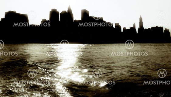 Silouette of Manhattan, New York.
