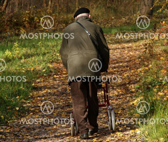 Old man in autumn